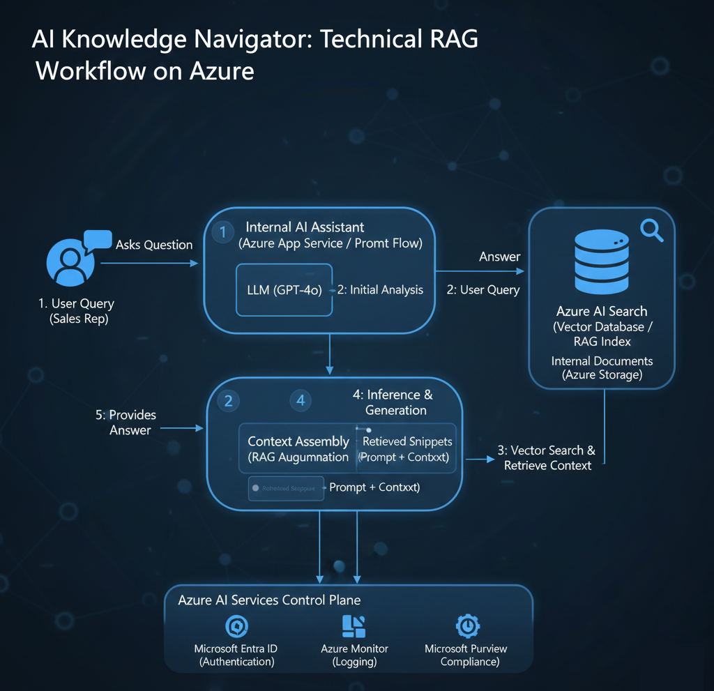 AI Knowledge Navigator: technical RAG workflow on Azure